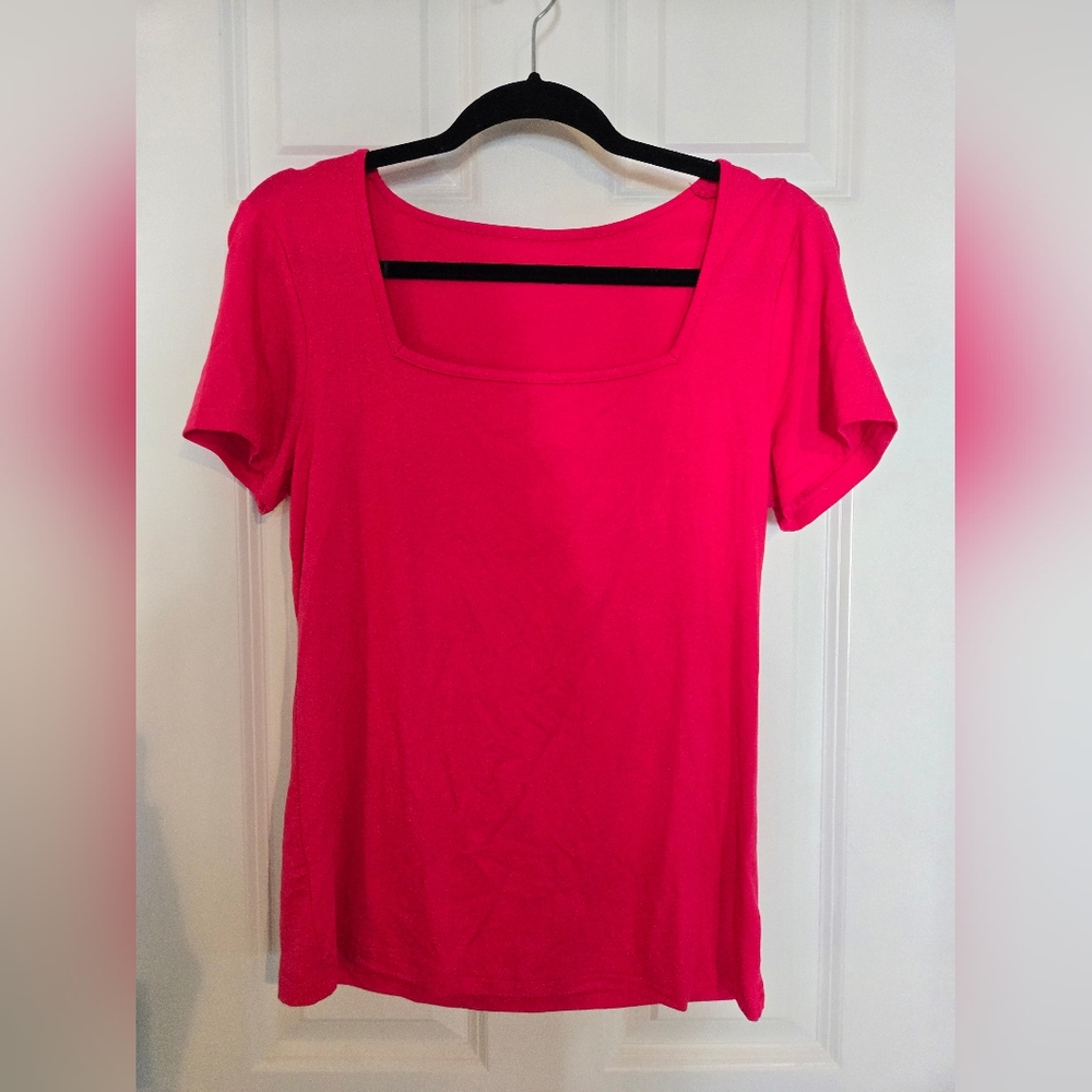 Fitted Pink Short Sleeve T-Shirt